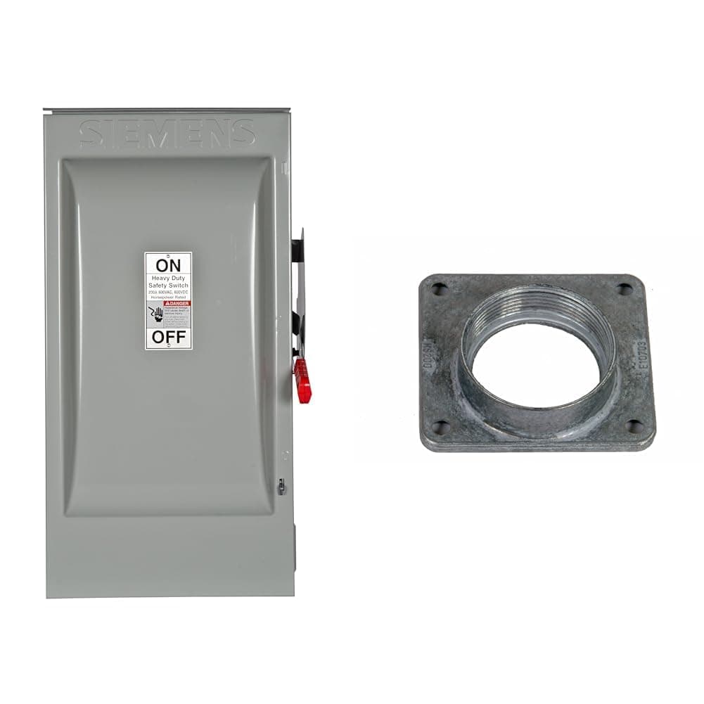 Switch de seguridad Siemens HNF364R 200A 3 polos 600V no fusible (Type 3R) + Hub ECHS200 2" HS 56266