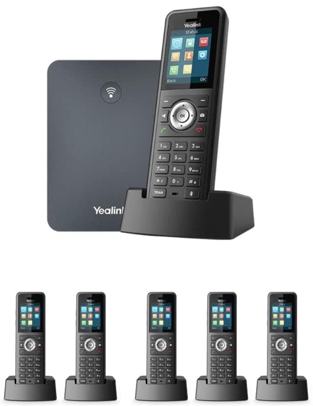 Yealink W79P Bundle (W70B + W59R) + 5 Handsets W59R W79P+1XW59R