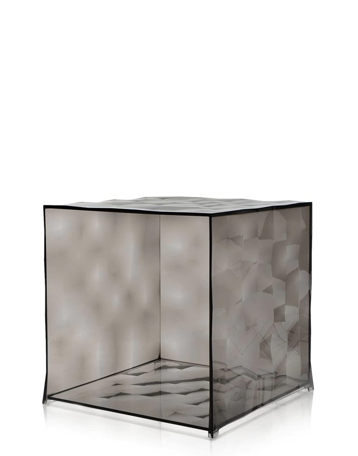 Kartell Optic Cube sin puerta por Patrick Jouin, paquete de 1, humo transparente 3500/V9