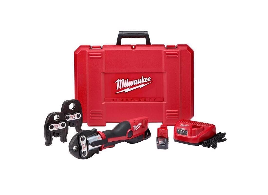 Milwaukee 2473-22 M12 Force Logic kit de prensa 1/2"-1"