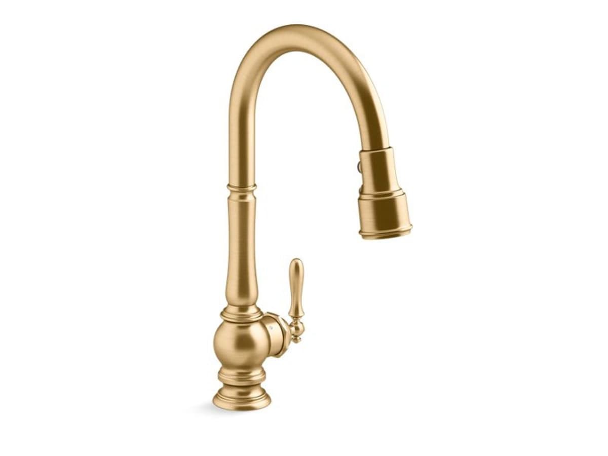Grifo de cocina Kohler Artifacts 29709-2MB, touchless, Vibrant Brushed Moderne Brass