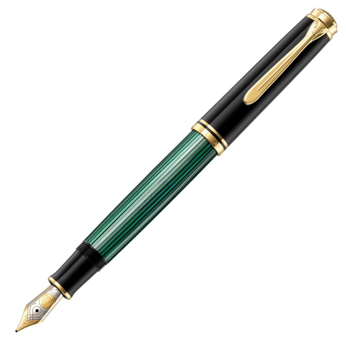 Pluma fuente Pelikan M800 Souverän punta media - Negro/Verde 995712