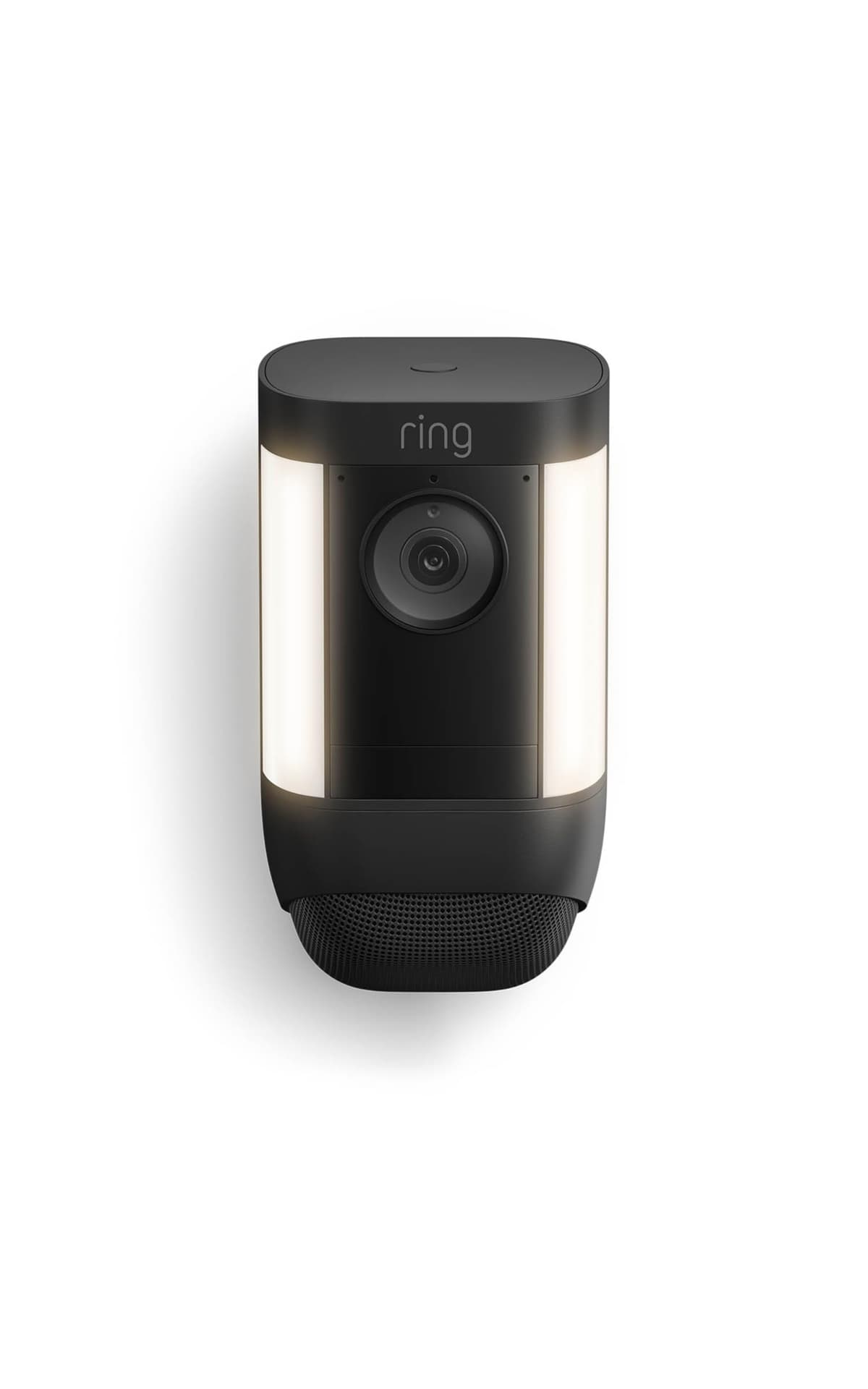 Ring Spotlight Cam Pro con batería, seguridad para hogar o negocio, video retinal 2K, visión nocturna en color y conversación bidireccional con Audio+, paquete de 3, negro 53-028004