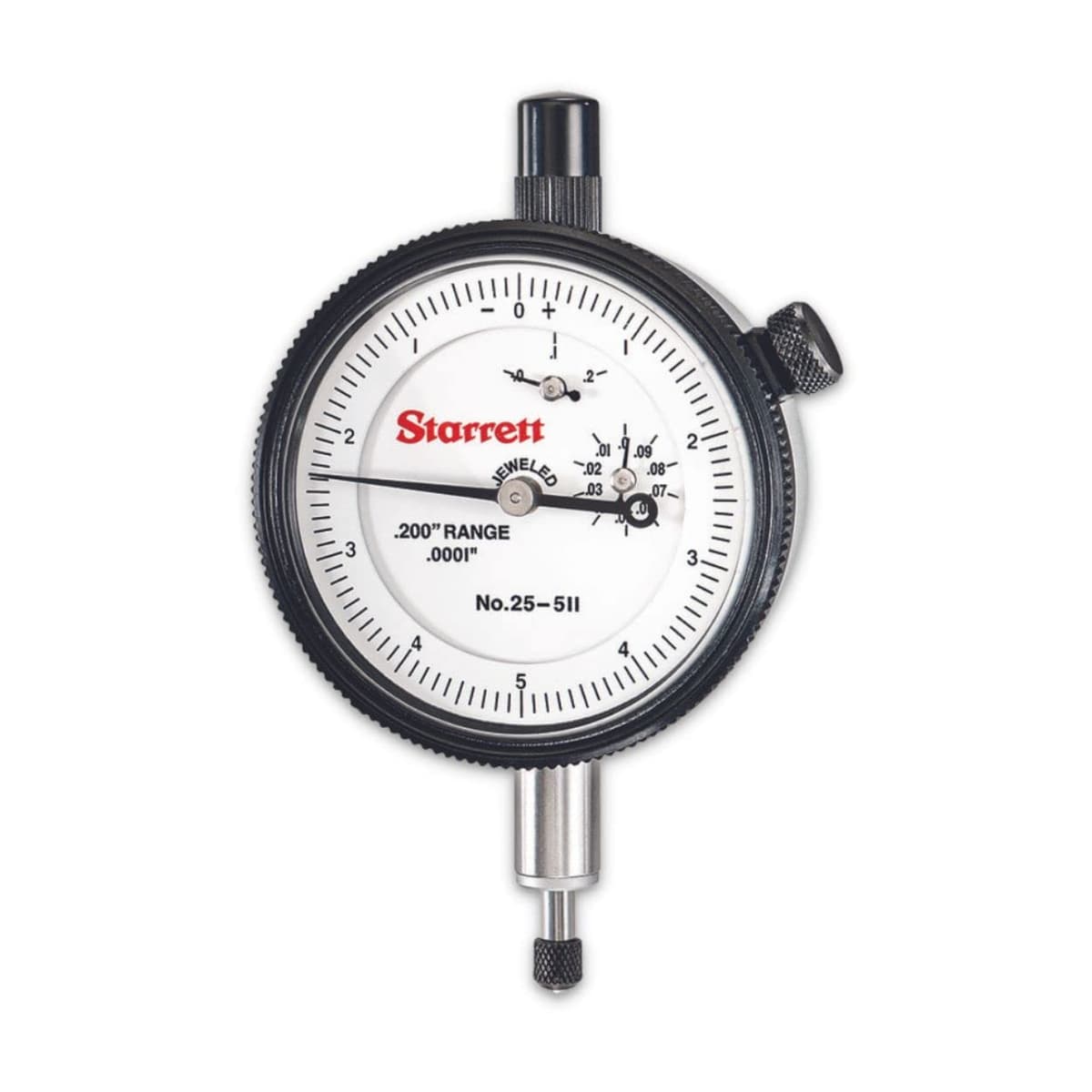 Starrett Indicador de carátula serie 25, 0-.200" rango, .0001" graduación - 25-511J