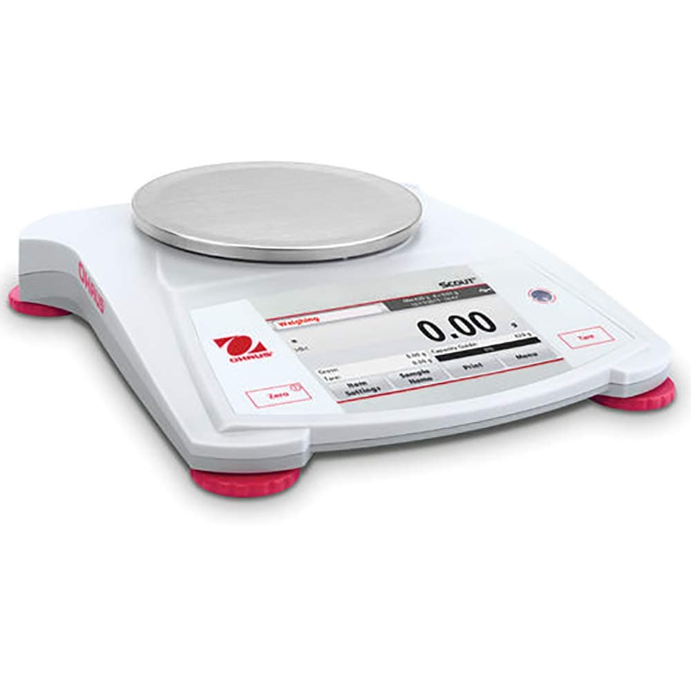 Ohaus STX222 Balanza analítica táctil Scout, 220 g x 0.01 g, Blanca