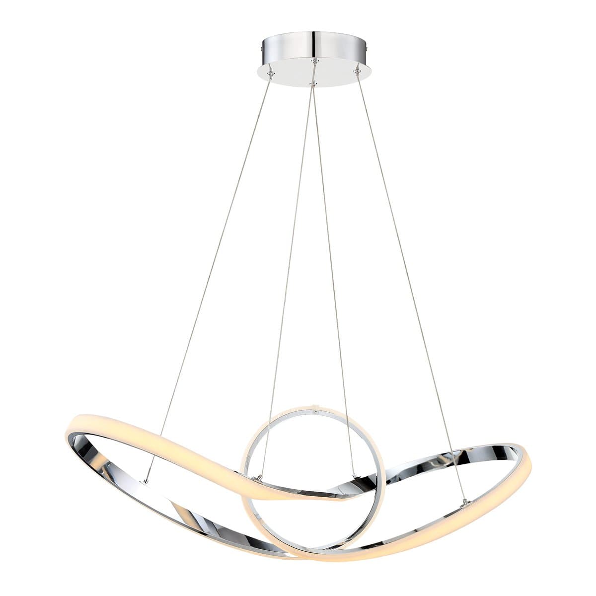 WAC Lighting dweLED Vornado 35in LED Pendant 3000K, Chrome PD-87735-CH