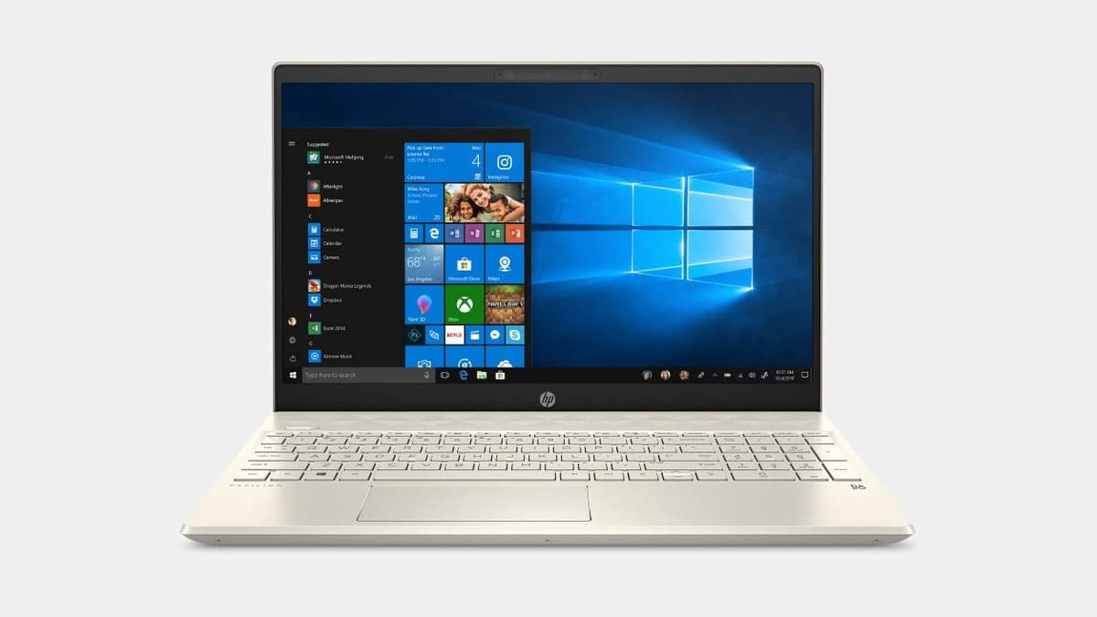 HP Pavilion 15.6" HD Pantalla Táctil Premium para Negocios | Intel Quad-Core i5-8265U hasta 3.9GHz | 16GB RAM | 512GB SSD | WiFi | HDMI | Bluetooth | LAN GbE | Windows 10 | Dorado