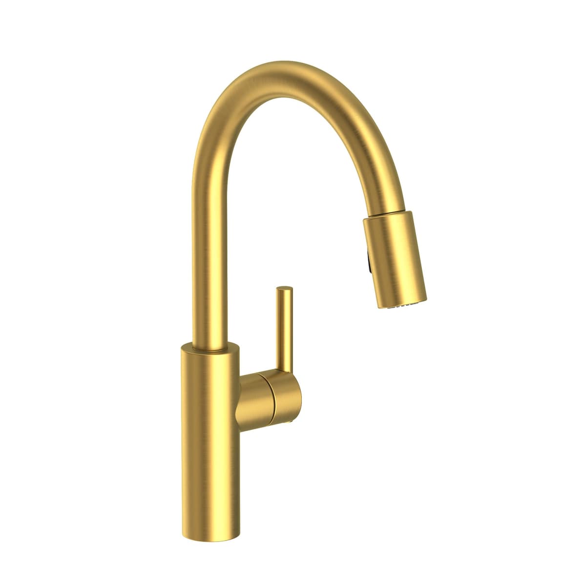 Newport Brass East Linear 1500-5103/04 Grifo de Cocina con Caño Giratorio y Mango de Palanca, Satin Brass (PVD)