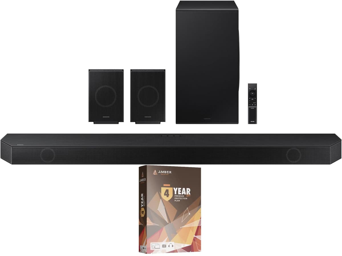 Samsung HW-Q990D Barra de Sonido 11.1.4ch True Dolby Atmos (Bundle 4 Años) con Kit Trasero y Limpiador de Pantallas BNDL_HWQ990D-WRTY4-WALTS-SC