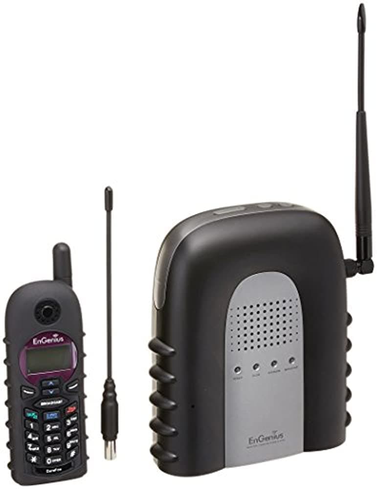 EnGenius Technologies DURAFON-SIP SYSTEM Teléfono fijo de 900 MHz de radiofrecuencia, con 10 auriculares, gris