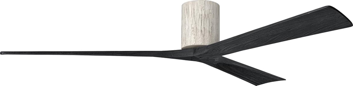Matthews IR3H-BW-BK-72 Irene ventilador de techo empotrado 72" con control remoto y pared, motor DC silencioso, 3 aspas negras mate, barn wood tone