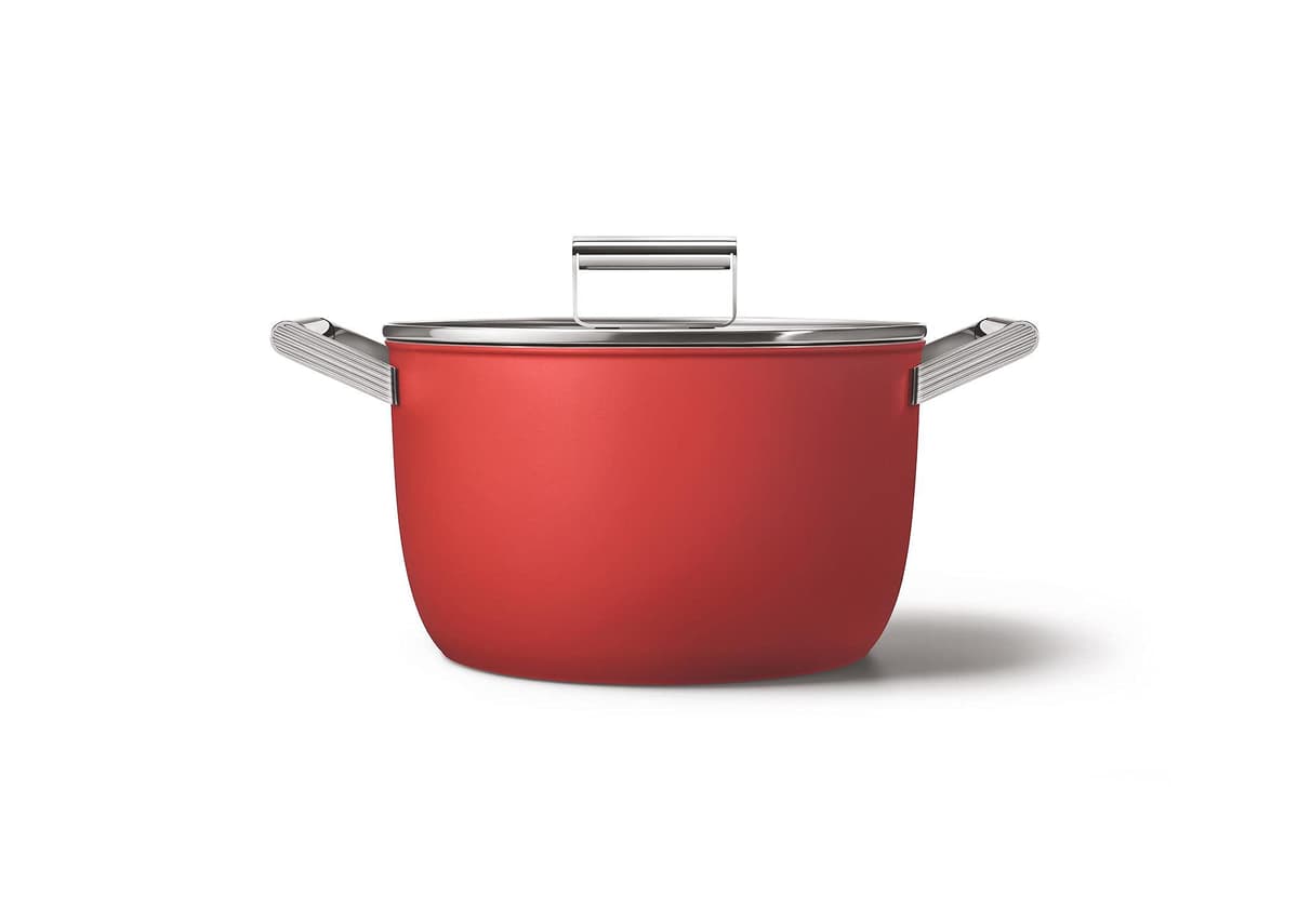 Smeg CKFC2611RDM Cacerola 26cm Roja con Tapa