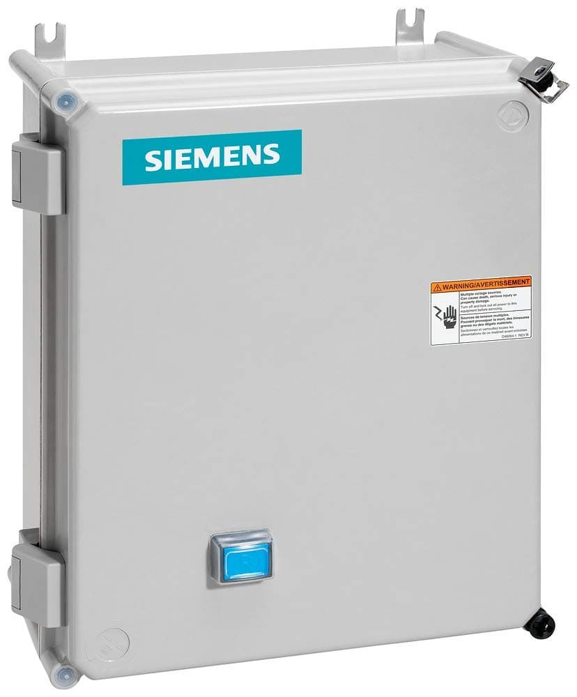 Siemens 14FP12FA81 Arrancador de motor de servicio pesado, 2 polos, 45A, carcasa de fibra NEMA 4X