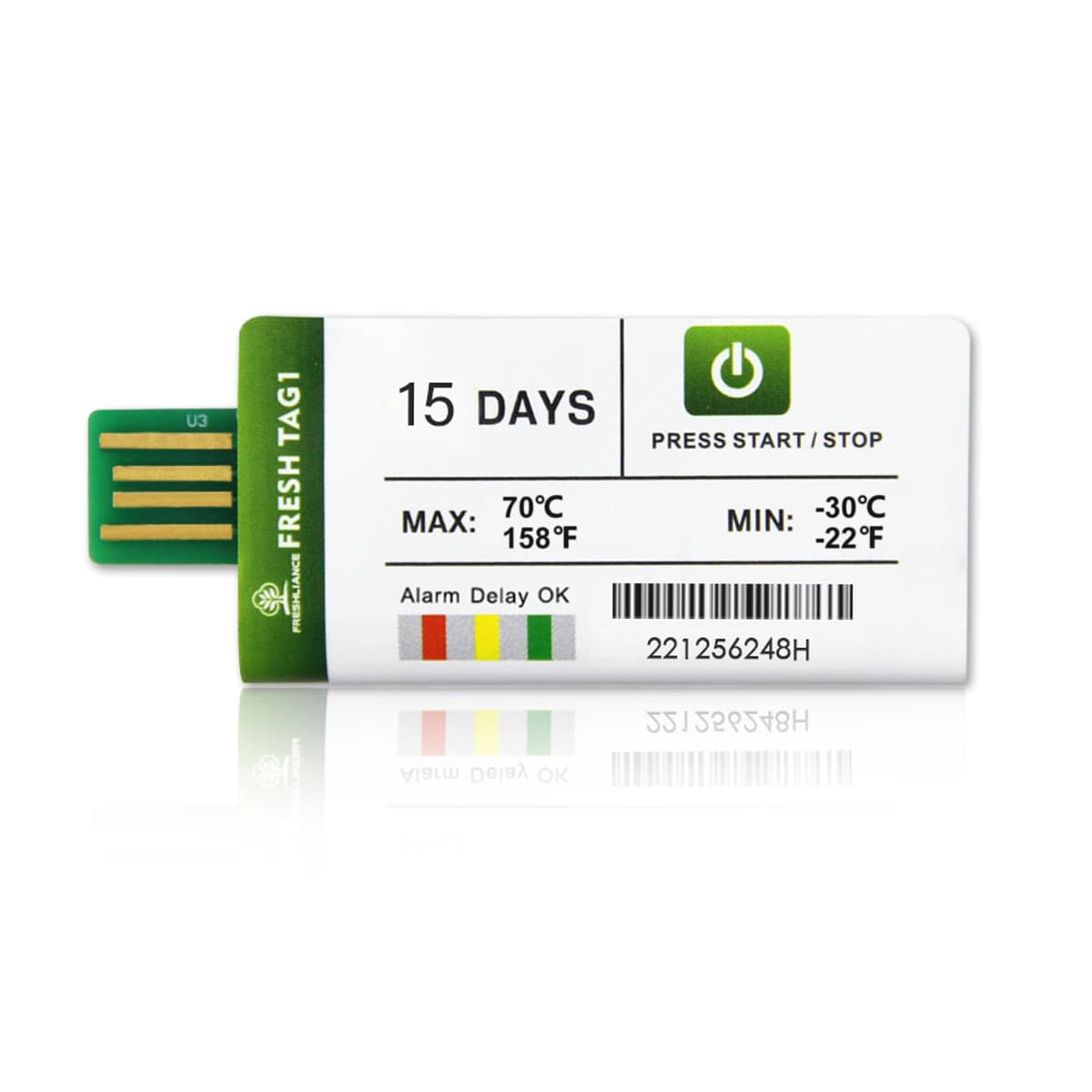 Freshliance Fresh Tag 1 - Registrador de Temperatura USB Desechable x50 T1-50-15