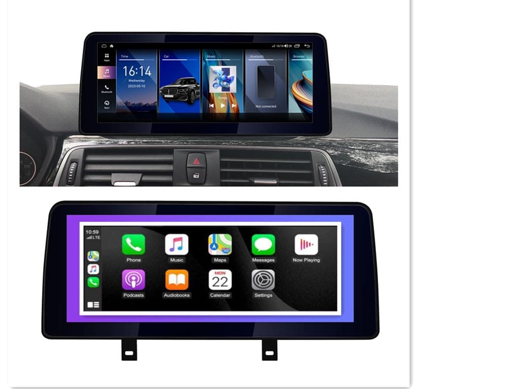 Pioowirk Sistema de radio Android 6+128G para BMW F30 NBT: unidad principal con Bluetooth y CarPlay para F31 F32 F33 F34 F36 2013-2016, pantalla táctil de reemplazo de 12.3" con cámara de retroceso y GPS XRC12F30NBT-128G