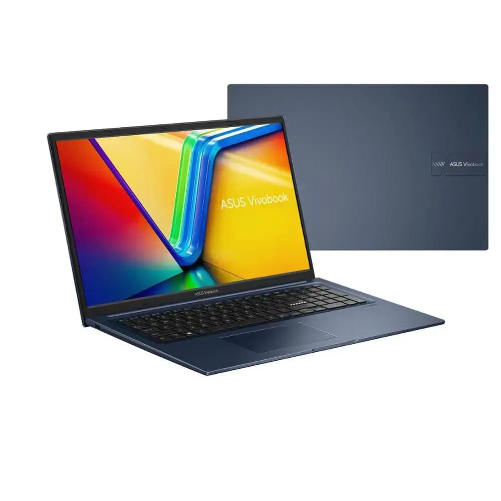 ASUS Vivobook 17.3" FHD, Intel Core i3-1215U, 8GB, 512GB SSD, Azul Quiet, Windows 11 Home en modo S, X1704ZA-I38512