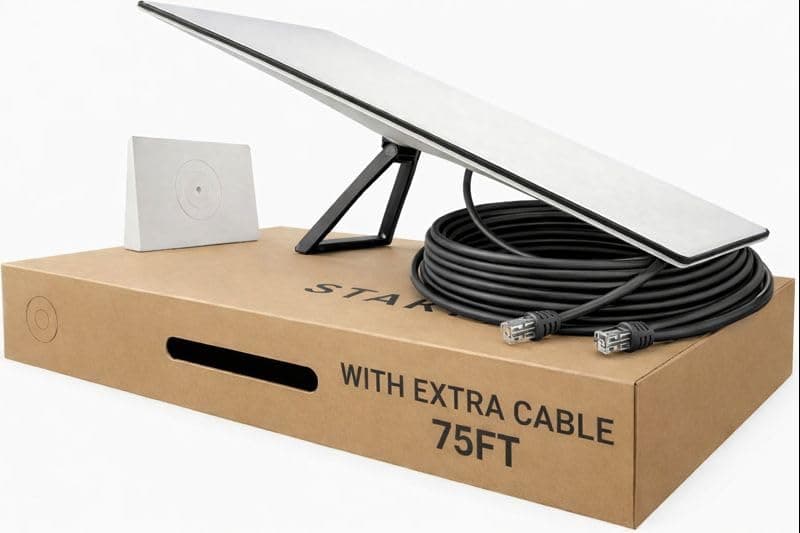 SpaceX Starlink Gen 3 Kit estándar con dish y router Wi-Fi 6 + cable extra UTA-231