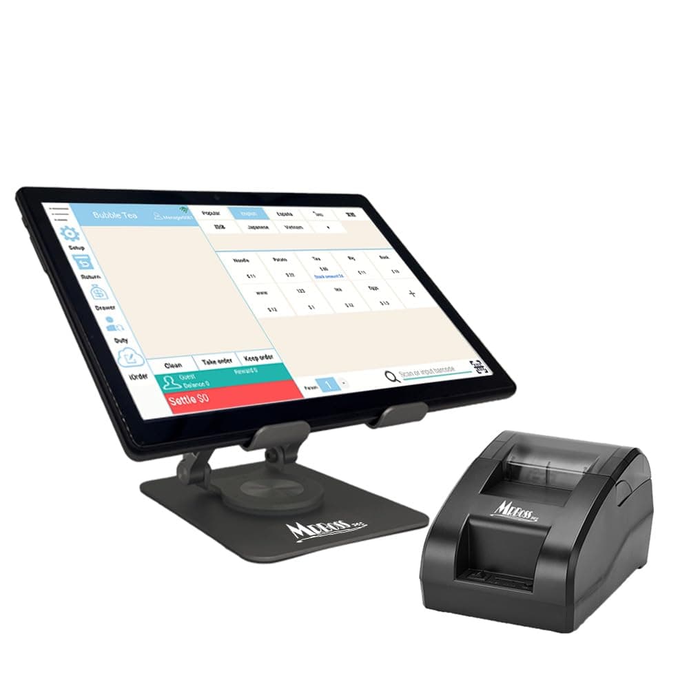 MRBOSS MBT01B80 Tablet POS Android 10.1" con Impresora Térmica 2" y Soporte