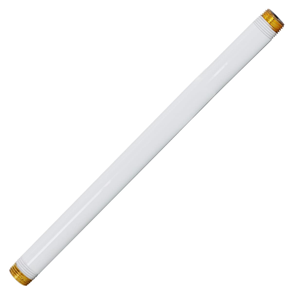 Westbrass D12112-25-50 12" x 1/2" IPS Niplette de tubo de latón, recubrimiento en polvo blanco (paquete de 25)