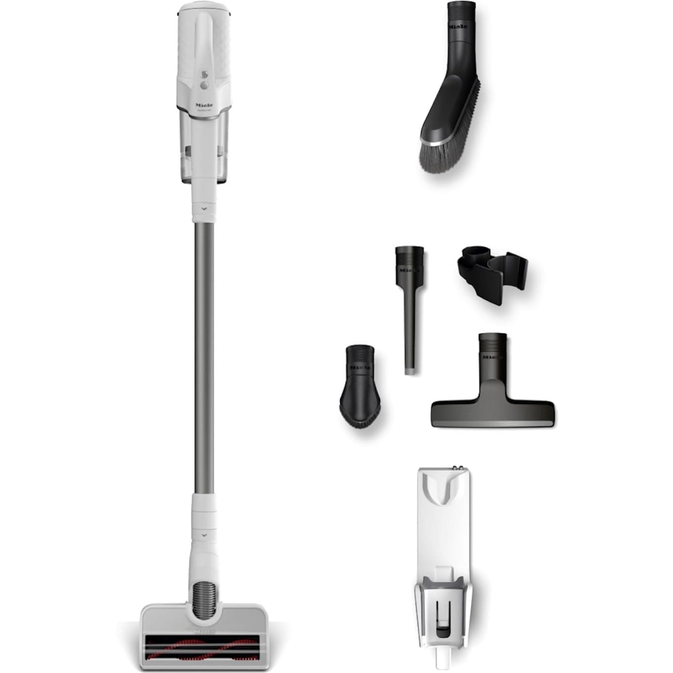 Miele Duoflex Extra aspiradora sin cable y sin bolsa, stick flexible multiusos, Blanco Brillante / Gris Espacio 12580550