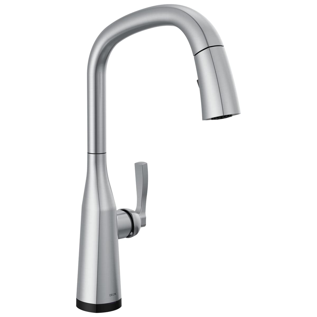 Delta Stryke Grifería de Cocina Touchless con VoiceIQ y Rociador Retráctil, Lumicoat Arctic Stainless 9176TV-AR-DST 9176TV-AR-PR-DST