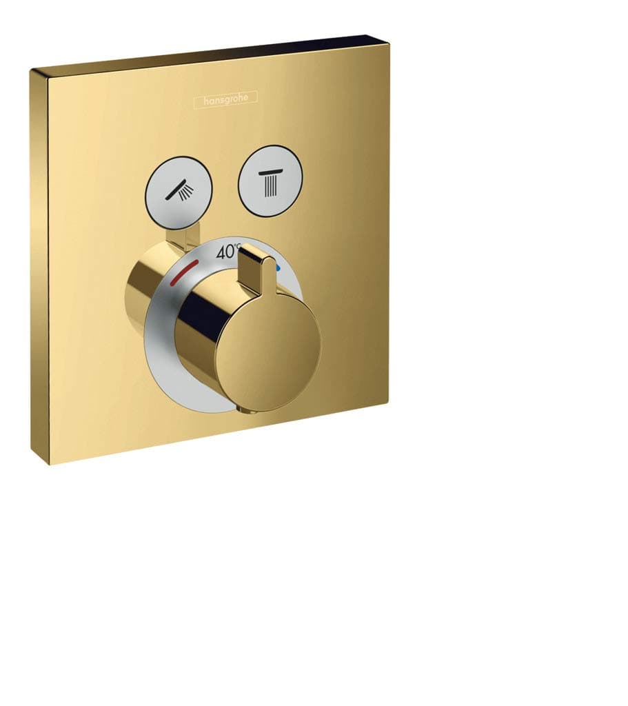 Hansgrohe ShowerSelect Termostato empotrado 2 funciones acabado oro pulido 15763990