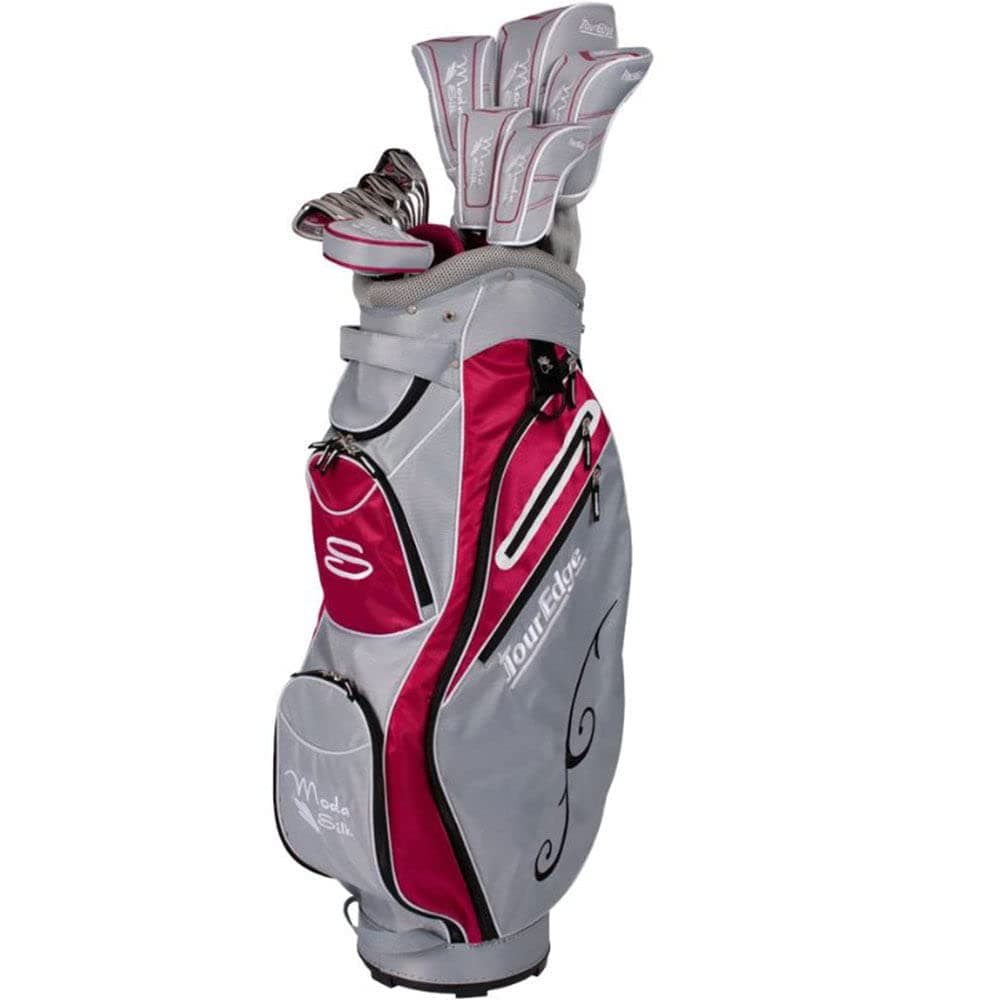 Tour Edge Moda Silk Women’s Golf Set - Silver/Ruby RH Petite (SISRGL11.B-1)