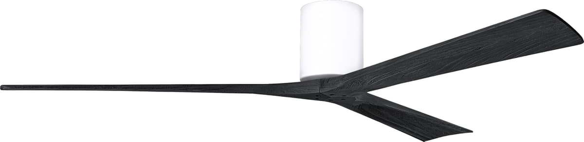 Ventilador de techo Matthews IR3H-WH-BK-72 Irene 72" flush mount, motor DC silencioso, control remoto y pared