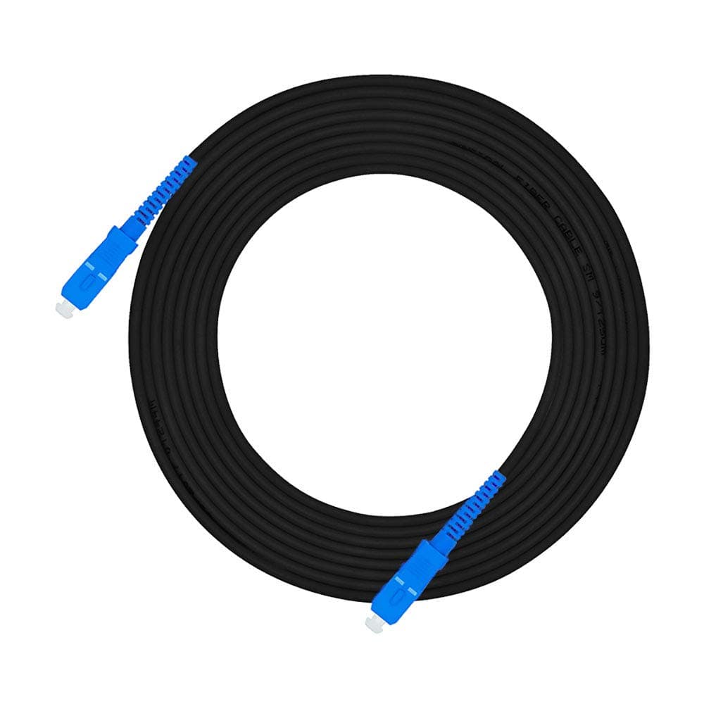 Jeirdus 600M SC Exterior Blindado Simplex 9/125 SM Cable de Fibra Óptica Jumper - Cable Patch Óptico, Monomodo, 600 Metros/492 ft SC-SC FBM-OASCSCSS600