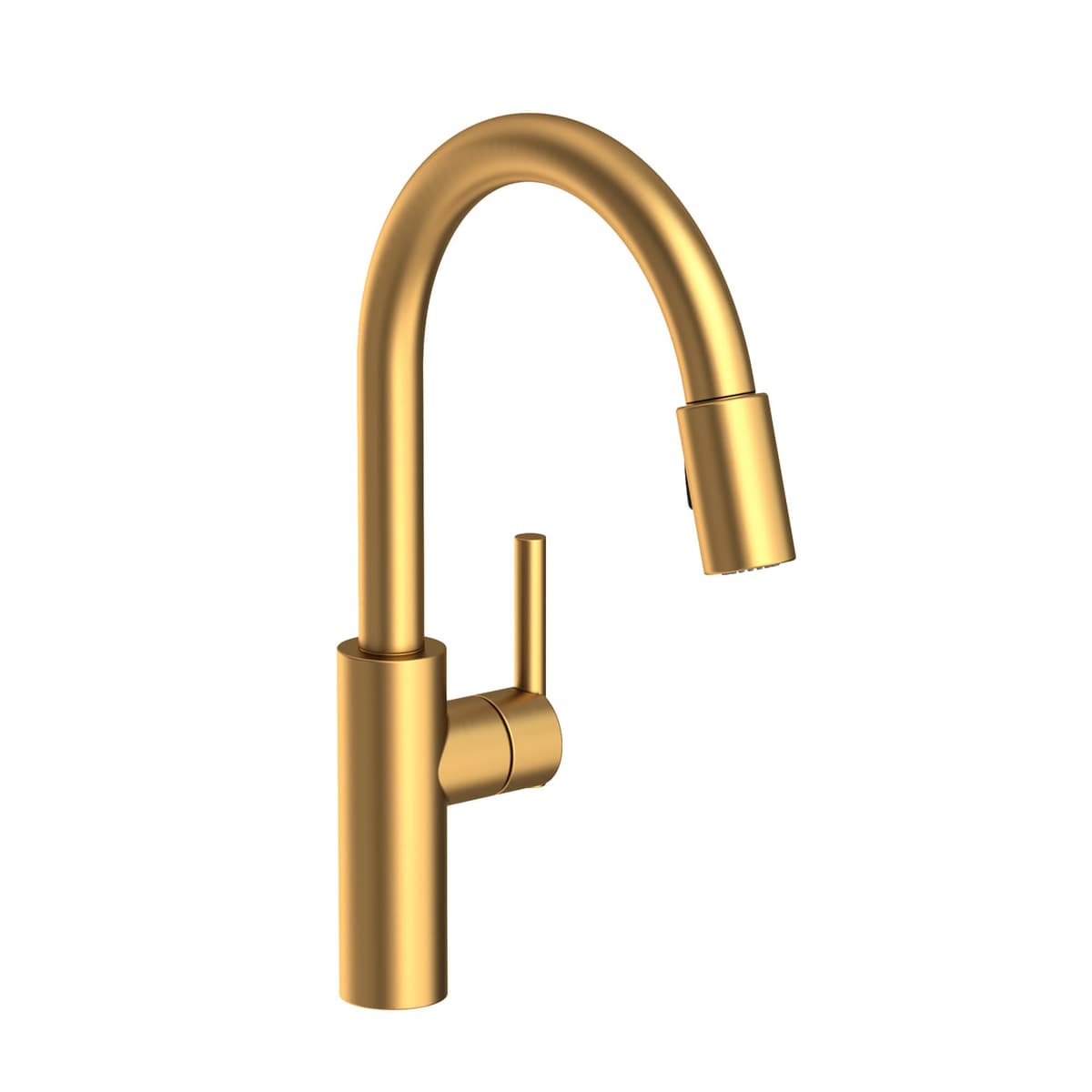 Newport Brass 1500-5103/10 Grifo de cocina East Linear Satin Bronze (PVD) con palanca metálica y rociador