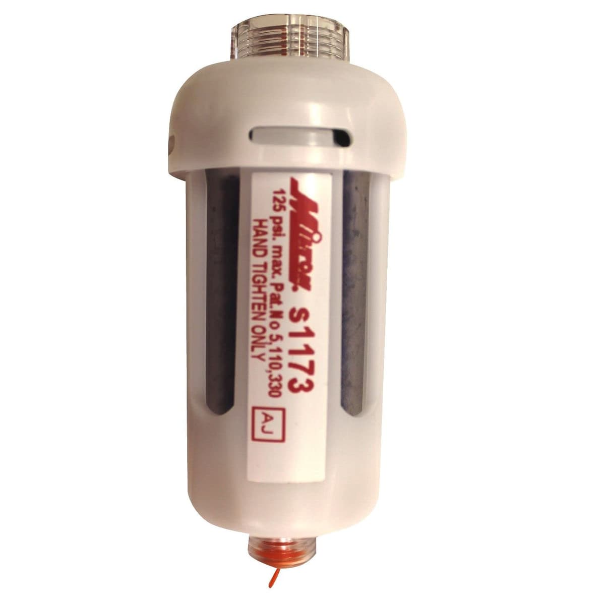 Milton 1173BK Mini Filtro Desecante Desechable para Línea de Aire - Caja x50