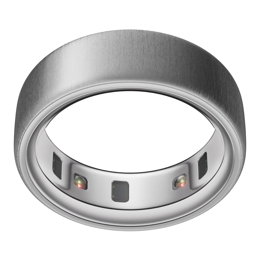 Anillo Oura 4 - Plata Cepillada - Talla 4 - Conoce la Talla Antes de Comprar JZ90-54220-04