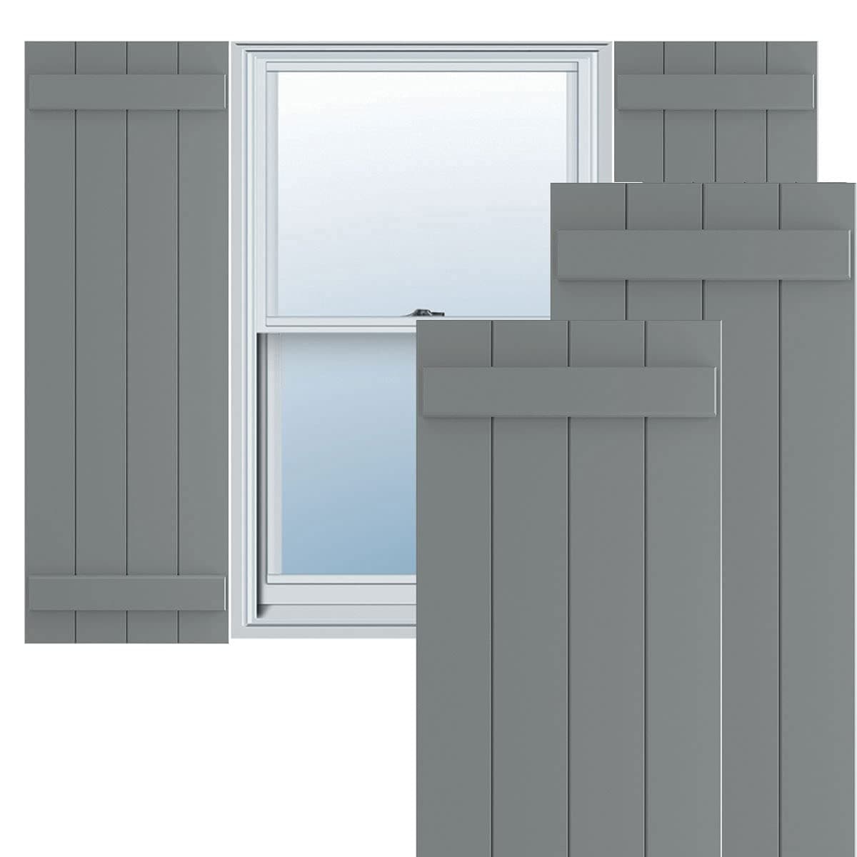 Ekena Millwork 21 1/2"W x 78"H True Fit PVC Board-n-Batten, Ocean Swell (par) TFP101BBF21X078CH