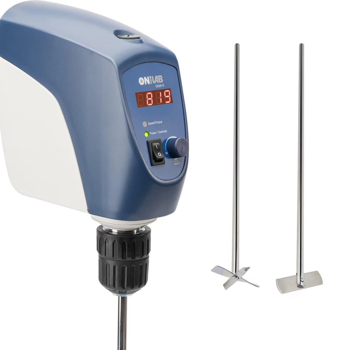 ONiLAB 8053100200 Agitador Vertical LED, 20L, 50-2200 RPM (Sin Soporte)