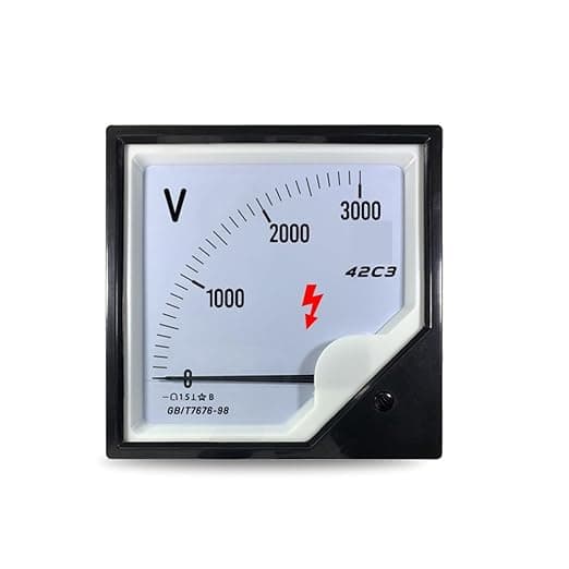 Voltímetro de alto voltaje 42c3 CC, 1000V, 1200V, 1500V, 2000V, 2500V, 3000V, instalación de instrumentos for uso directo, 1kV, 2KV, 3KV, instalación, 1 Uds.(DC 3000V)