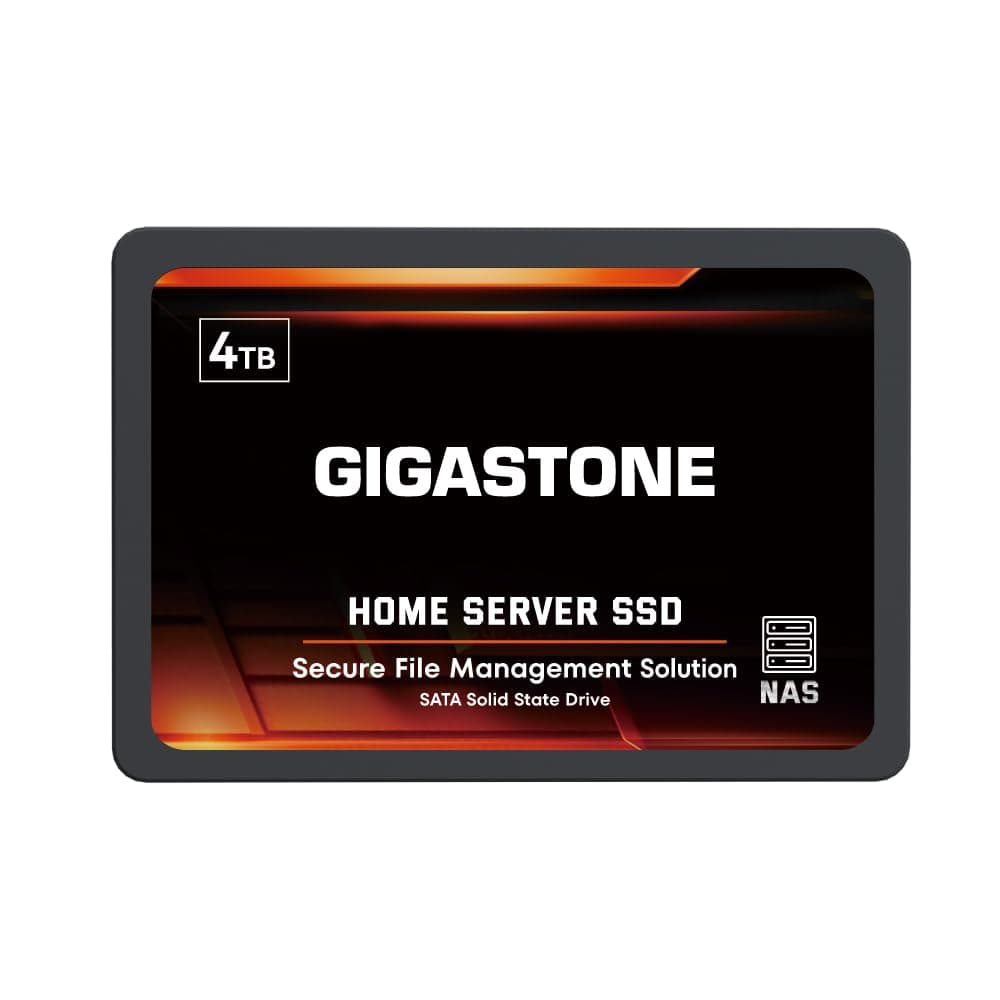 Gigastone Home Server SSD 4TB - NAS SSD 24/7 Alta Durabilidad, 2.5" SATA para Cache y RAID GS-SSD-HS-4TB-1PK-B