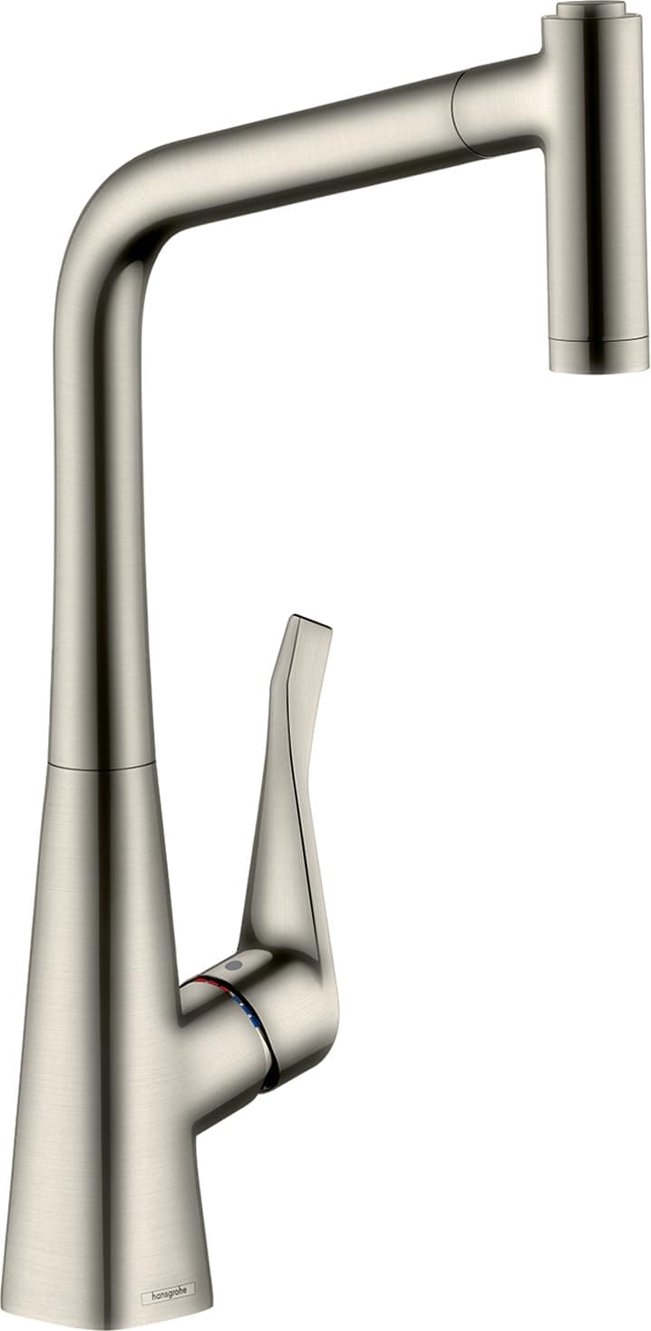 hansgrohe Grifo de Cocina Metris 14820800 con Pico Extraíble y 2 Modos de Rociado