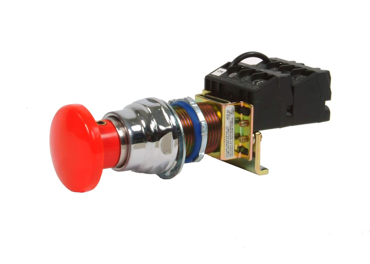 Siemens 51PA3A2U Botón mushroom push-pull para áreas peligrosas, 3 posiciones, momentáneo, cabeza 1-5/8", rojo