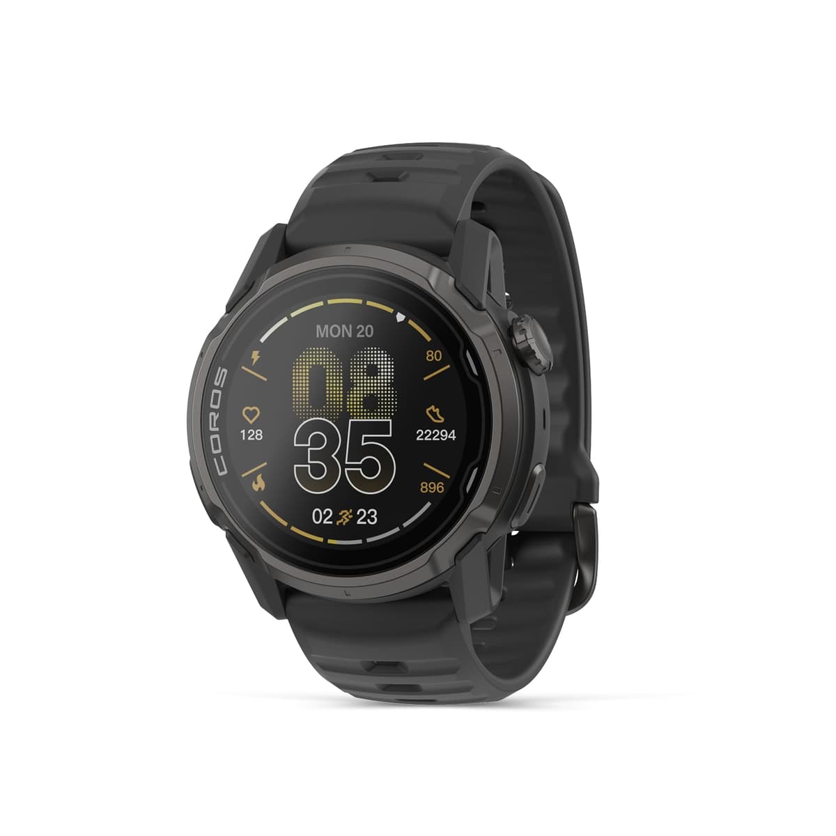 COROS APEX 4 (42 mm) Reloj 1.2" MIP con pantalla táctil, Mapas globales con navegación giro a giro, 34 días de batería, Pines de voz y llamadas manos libres, para correr, esquiar y escalar - Negro