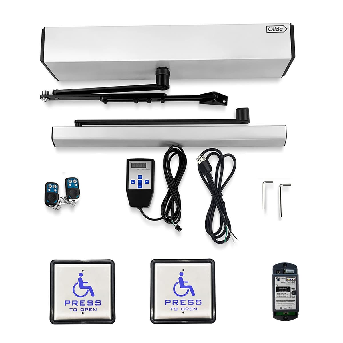 Olideauto DSW120 Abridor/Cerrador de Puerta Automático Residencial/Comercial con 2 Pulsadores Inalámbricos de-door-16h-61