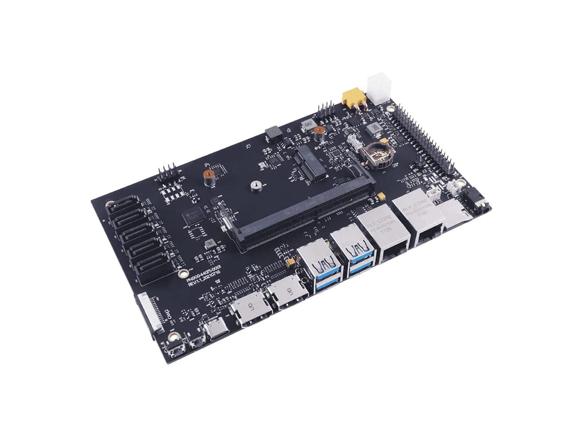 Placa portadora Seeed Studio A205 para Jetson Nano y Jetson Xavier NX con tamaño compacto y puertos abundantes (6 cámaras CSI, 2 HDMI, 5 SATA, compatible con M.2 Key E, etc.)
