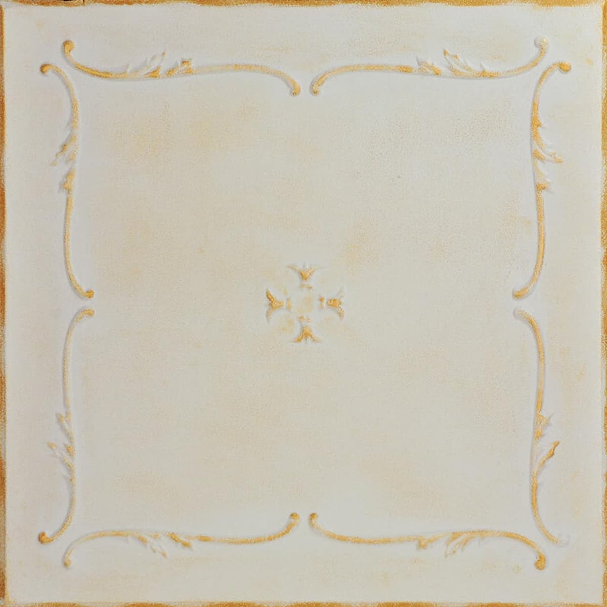 Baldosa de techo espuma À LA MAISON R05 Spring Buds (384 sq. ft./Case), Pack 144, White Washed Gold r05wwg-144