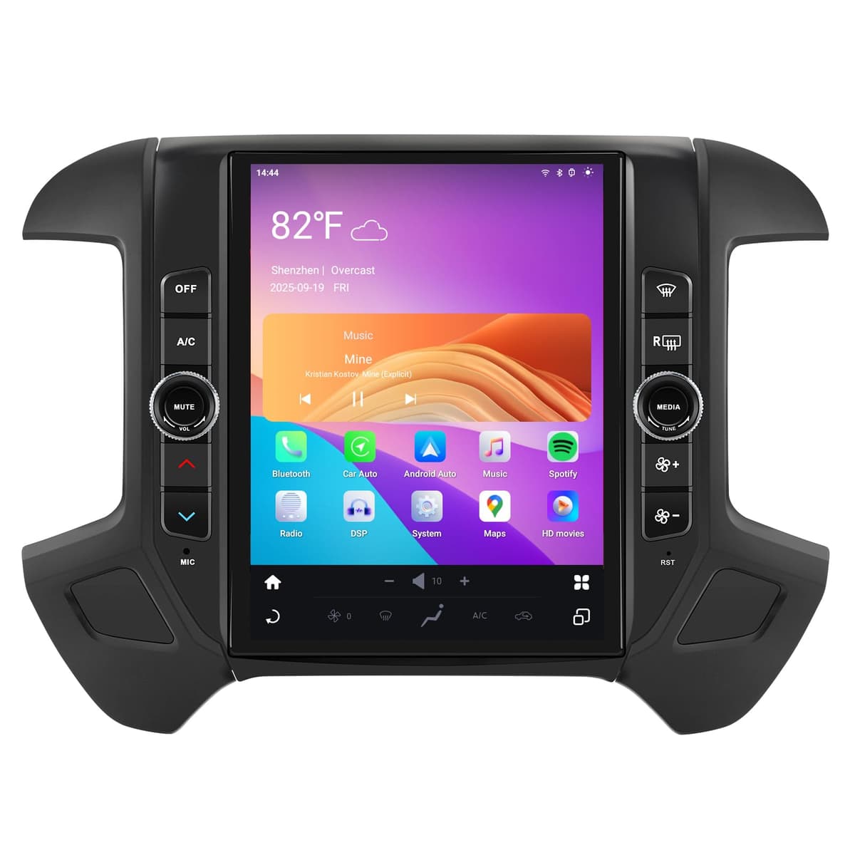 AWESAFE Radio Android Qualcomm 8-Core 12.1" para Chevy Silverado / GMC Sierra 2014-2018, 4GB RAM 64GB ROM con CarPlay y Android Auto