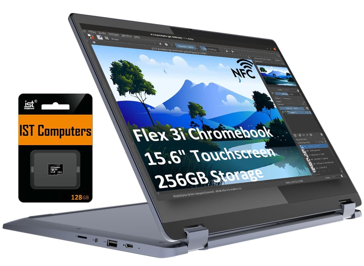 Lenovo IdeaPad Flex 3i Chromebook 15.6" FHD 2 en 1 con pantalla táctil (Intel Pentium N6000, 8 GB RAM, 256 GB almacenamiento (128 GB eMMC + 128 GB tarjeta IST SD)) Negocios, Hogar, Estudiantes, Cámara Web, Wi-Fi 6, Chrome OS