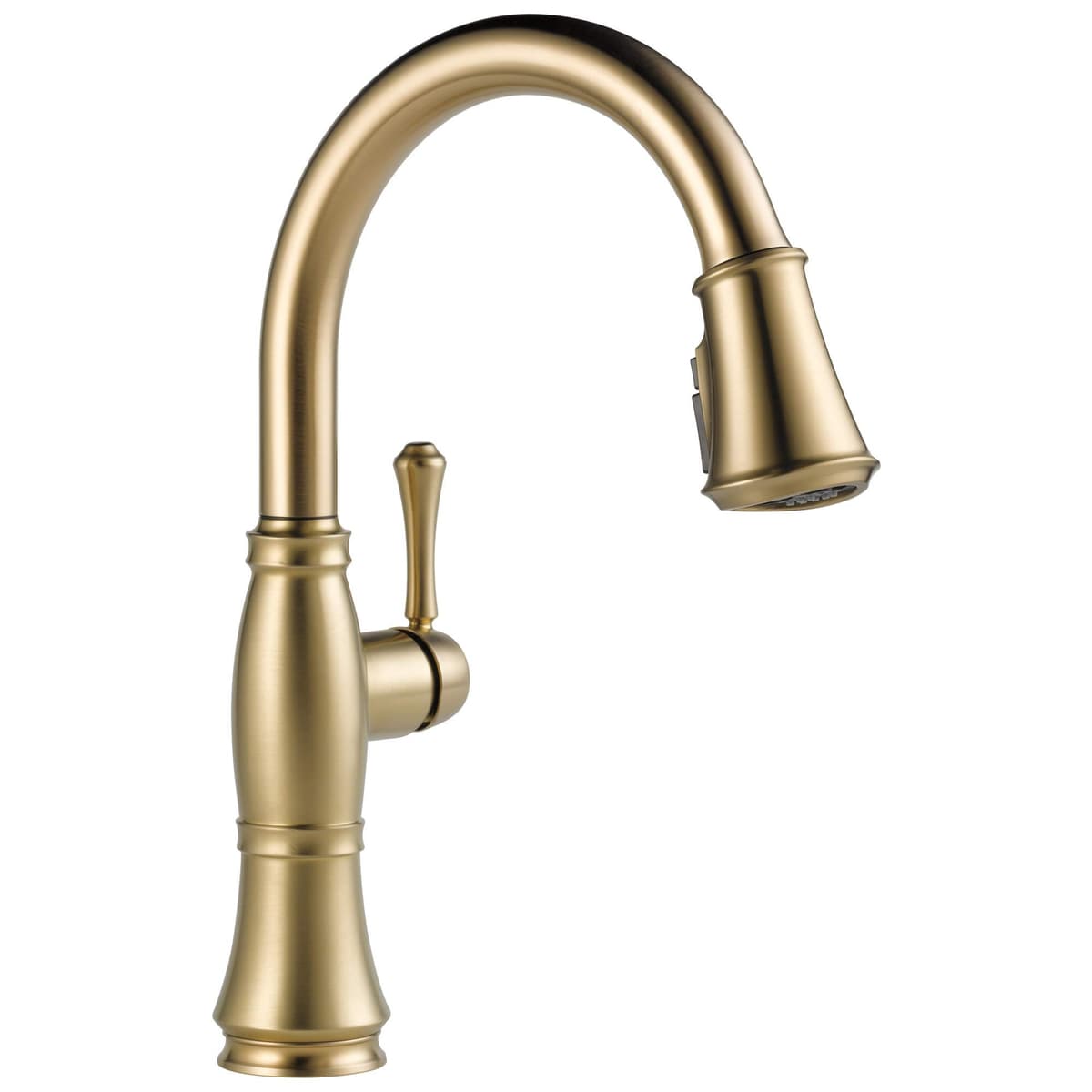 Grifo de cocina Delta Cassidy con rociador extraíble y acabado Lumicoat Champagne Bronze 9197-CZ-PR-DST