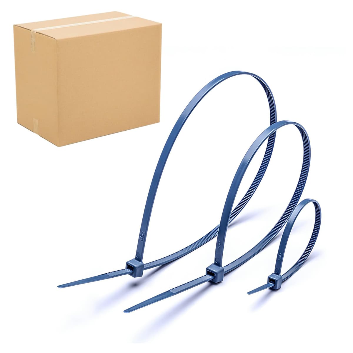 ACATMOON 12" Metal Detectable Cable Tie Azul 50 Lbs Tensile, 6,000 Pcs ACATM0047