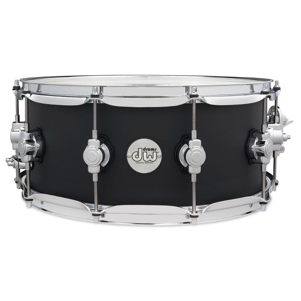 Caja Maple DW Design Series - 6x14, Satinado Negro DDLM0614SSBL