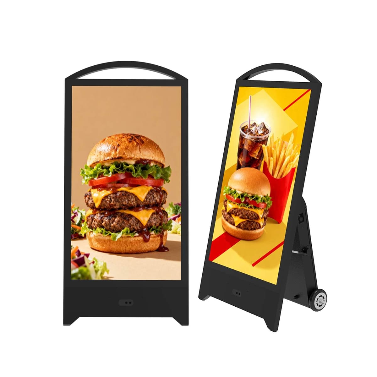 Pyimgus OP43T 43" Outdoor Digital Signage portátil IP65, 2000nits, Android 11, CMS y batería 1200Wh