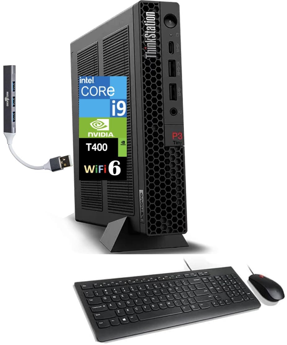 Lenovo ThinkStation P3 Tiny Workstation Intel i9-14900 vPro, 64GB DDR5, 1TB PCIe SSD, Win 11 Pro