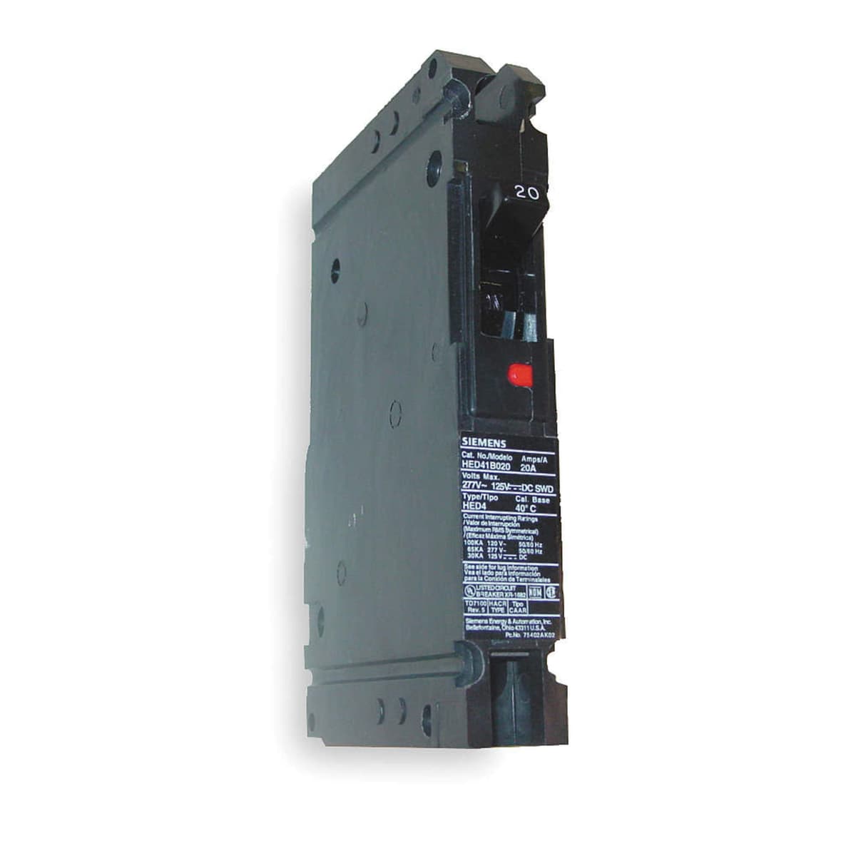 Siemens ED41B070 Interruptor moldeado 70A 1 polo 120/277VAC